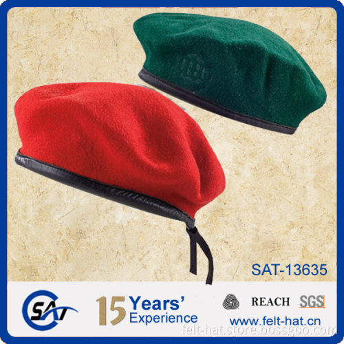 fashion pure wool felt military beret hat